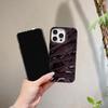 3D Electroplated Wrinkle Pattern Phone Case for iPhone 16 Pro Max, Compatible with Apple 15/14/13, Premium Feel