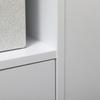 Kitchen Cart with Cabinet and Adjustable Shelves, Swivel Wheels and Brake, 75x39.5x88 cm, White