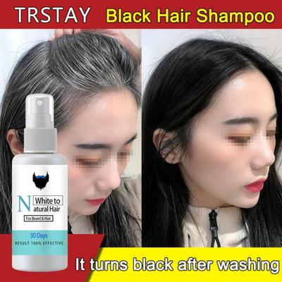 Polygonum Multiflorum White Hair Blackening Shampoo White Hair Care Dyed Black Hair Plant Essence Shampoo