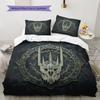HelmofMordor Pattern Bedding Quilt Set Quilt Cover Pillowcase Home Decoration Birthday Gift (1 * duvet cover + 2 * pillowcase, without core)