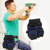 Pochette à outils d'électricien Ceinture à boucle réglable Poches de ceinture à outils Sac de rangement pour outils pour électriciens Bricoleurs Travail Entretien