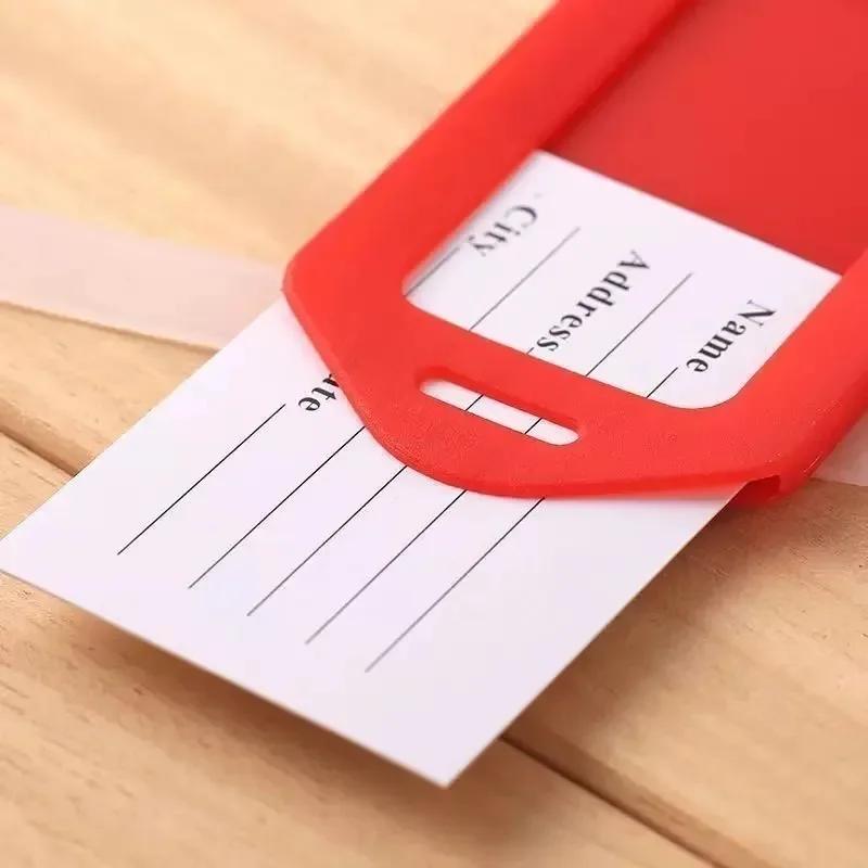 5/10PCS Luggage Tag Boarding Shipping Plastic Baggage Tags Travel Accessory Women Men Suitcase ID Address Name Portable Label