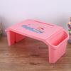 Laptop Bed Desk Bridge Storage Design Smoother Edges Minimalist Study Bed Desk for College Students Home School Pink