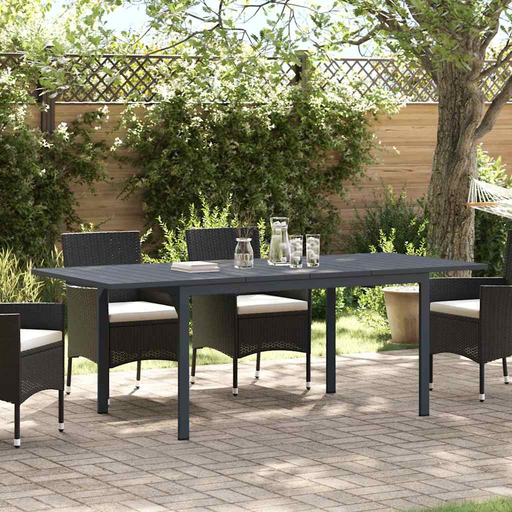 Outdoor Dining Table Foldable Anthracite 210 x 90 x 73 cm Steel