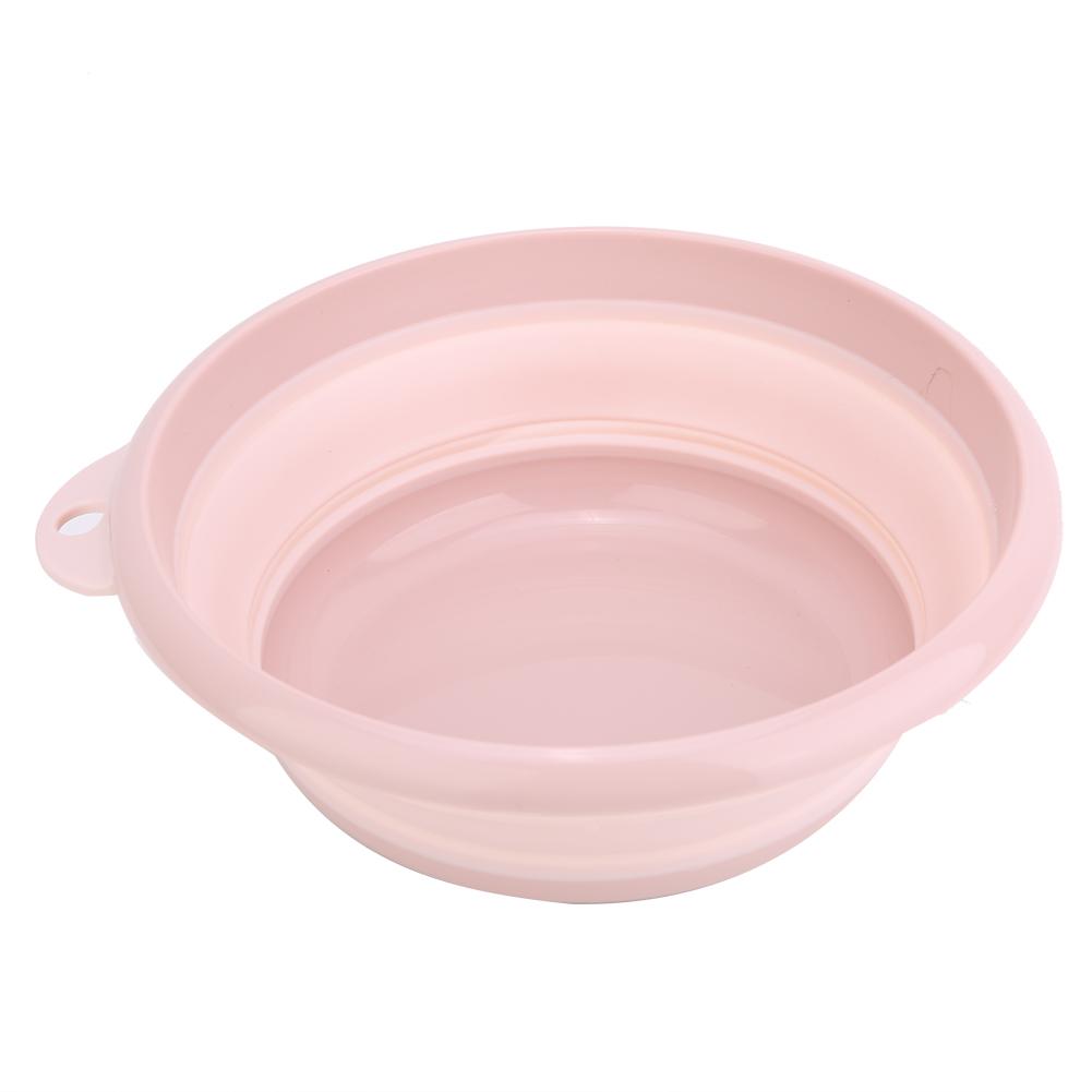 Открытый кемпинг путешествия складной умывальник кухонный пластиковый складной тарелка ванна;розовый: