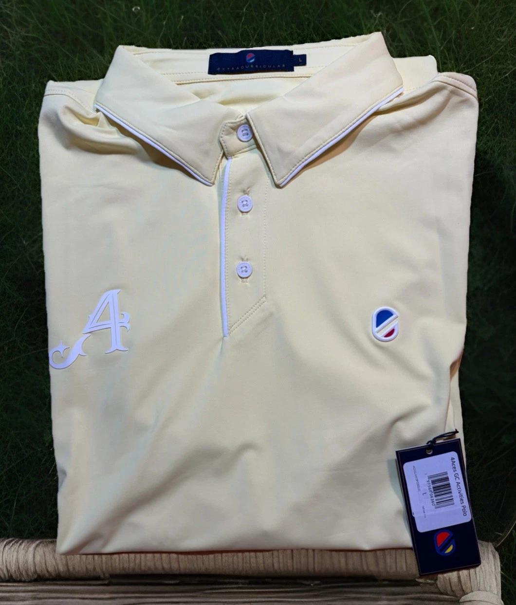 4 Four Aces Extracurricular Polo Golf Shirt Yellow Large Saudi NEW League GC L