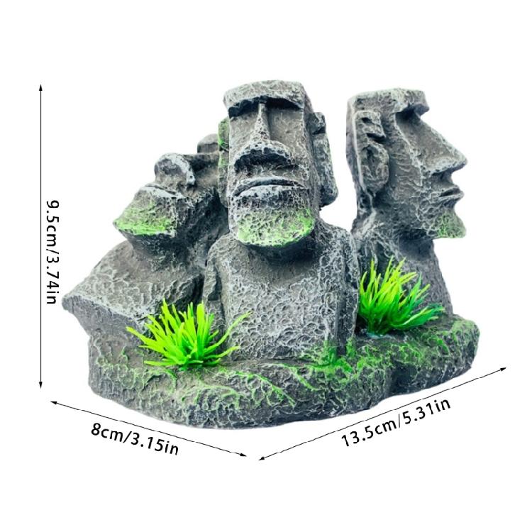 Unique Stone Statue for Aquariums Decoration Resin Sculpture Statue Ornament for Home and Office Fishtanks Landscape