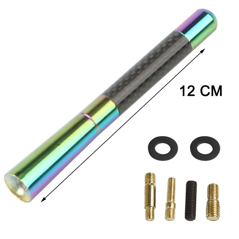 Universal 12CM Carbon Fiber Radio Aerial Radio Aerial Antenna Radio FM/AM Metal Receiving Antennas Short Stubby Mast Antenna