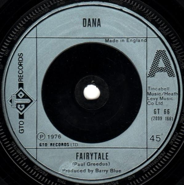 

7inch Record DANA - Fairytale GT66 GTO 1976 UK Pop Used