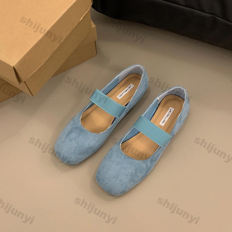 Fashion New Fashion Suede Loafers for Women Flats Single Shoes Spring Slip-on Fashion Casual Mary Jane Shoes Fashion Dress Zapatos Mujer
