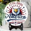 2D Flat 1pc Aluminum Independence Day-Themed Wall Decor 7.87 inches x 7.87 inches Celebrating the 250th Anniversary Patriotic Decor Suitable for