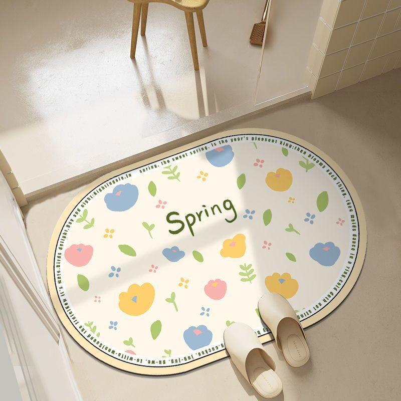 Bathroom absorbent floor mat, diatom mud quick-drying toilet, bathroom door non-slip mat, floor mat, foot mat