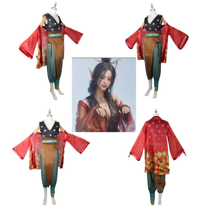 Black Wukong Myth Costume Fox Pingping Game Cosplay Character Halloween Party