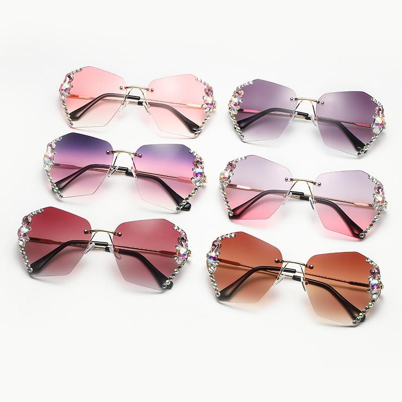 Trendy Polygon Womens Frame Sunglasses Summer Outdoor Sun Uv Protection