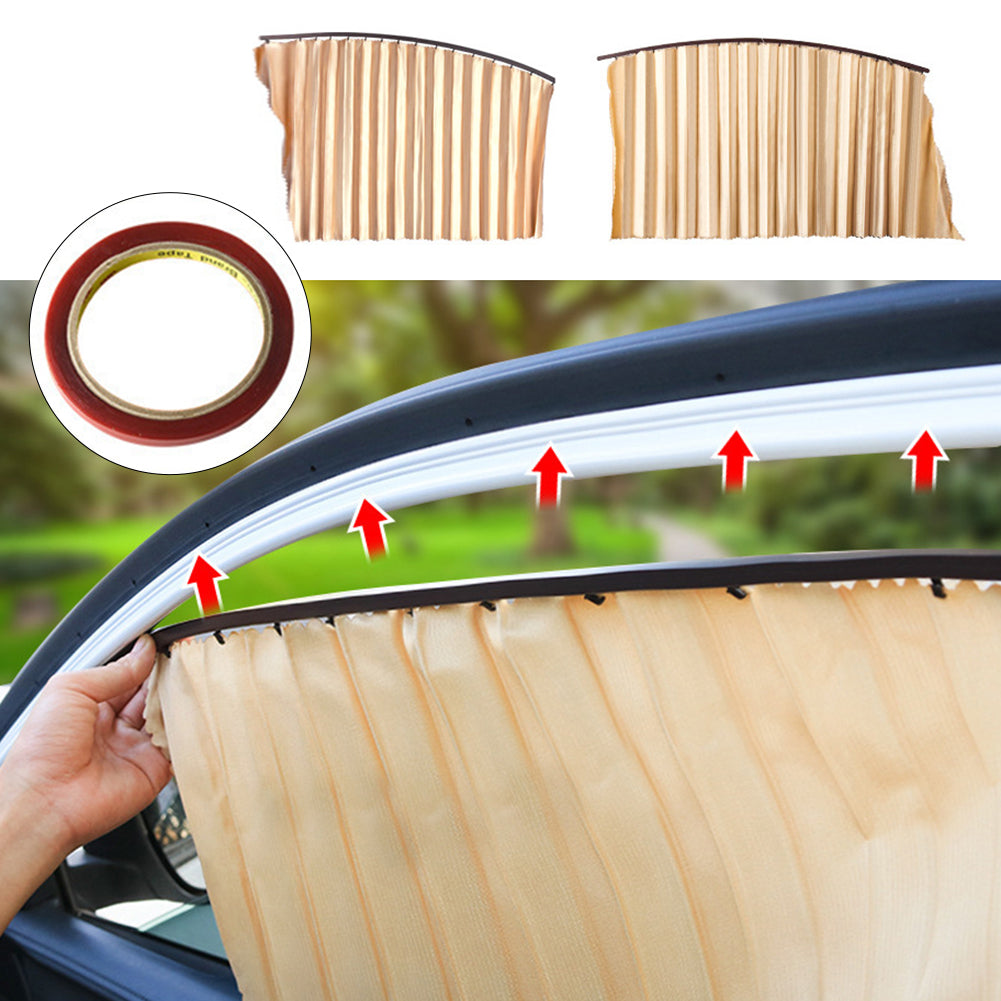 2/4pcs Car Window Sunshade Fully Magnetic Front Back Row Sunshade Curtain Universal Car Side Window Protection Car Curtains