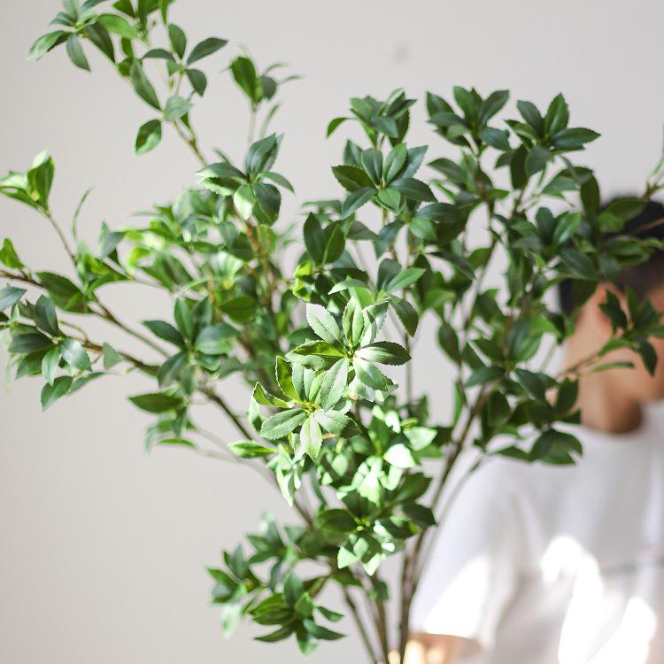 Eleganter Holz-Grün-Künstlicher Blumenbaum für Innenraumdekoration & Landschaftsgestaltung