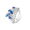 Jewelry, Rings, Jewelry, Crown Shape, Purple Light Will Change Color, Blue Red Corundum Light Luxury High-end Women's Style