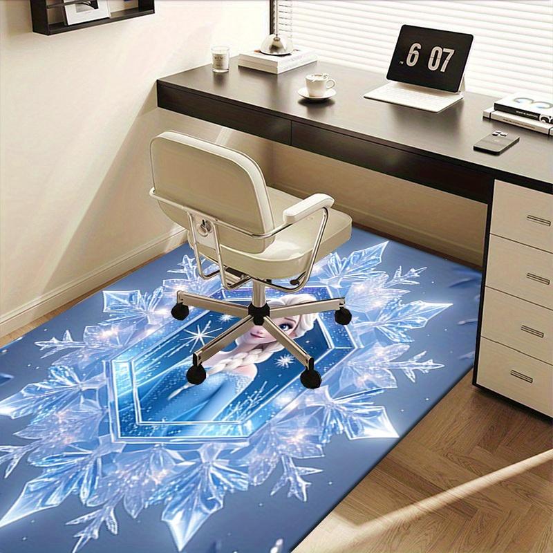 3D-gedruckter Elsa, Frozen, Schneeflocke Anti-Rutsch-Teppich - Maschinenwaschbarer Büroteppich für Wohnzimmer, Schlafzimmer, Büro - Mehrere Größen