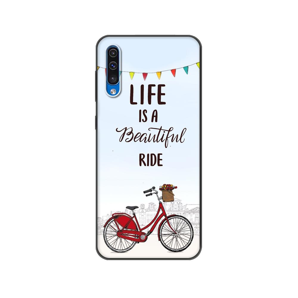 Black Tpu Case For Samsung Galaxy A50 50S A30S A10 A01 A11 A21S A31 A41 A51 A71 M21 M30S S10 LITE Cover BIKE CYCLING Art