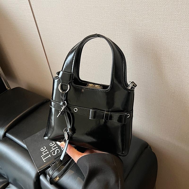 

Сумка женская новая популярная модная высококлассная ручная сумка с бантом на плечо кроссбоди сумка-ведро чёрный