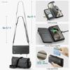 Custodia di Lusso in Pelle per Samsung S24 FE S23 Ultra S22 S21 Plus S20 S25 A16 A17 A57 A55 A35 A54 A34 S26 Tracolla con Cordino Portafoglio con Zip Slot per Carte Copertura