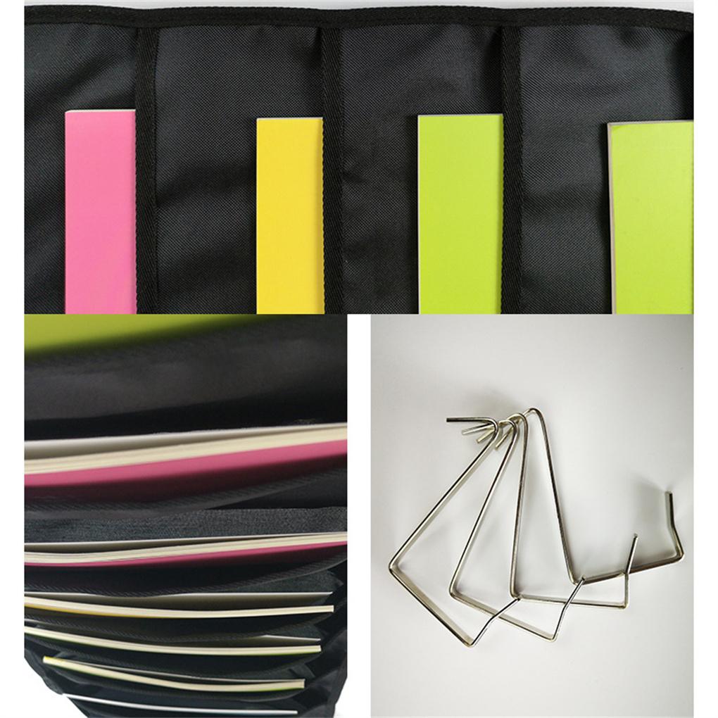 Hanging File Organizer Bag Oxford Fabric 10 Layer Folder Storage Pocket Space-Saving Worksheet Mail Container Indoor School