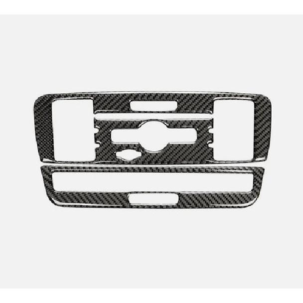 Black Carbon Car Central Console CD Panel Cover Sticker Trim For Benz A GLA CLA
