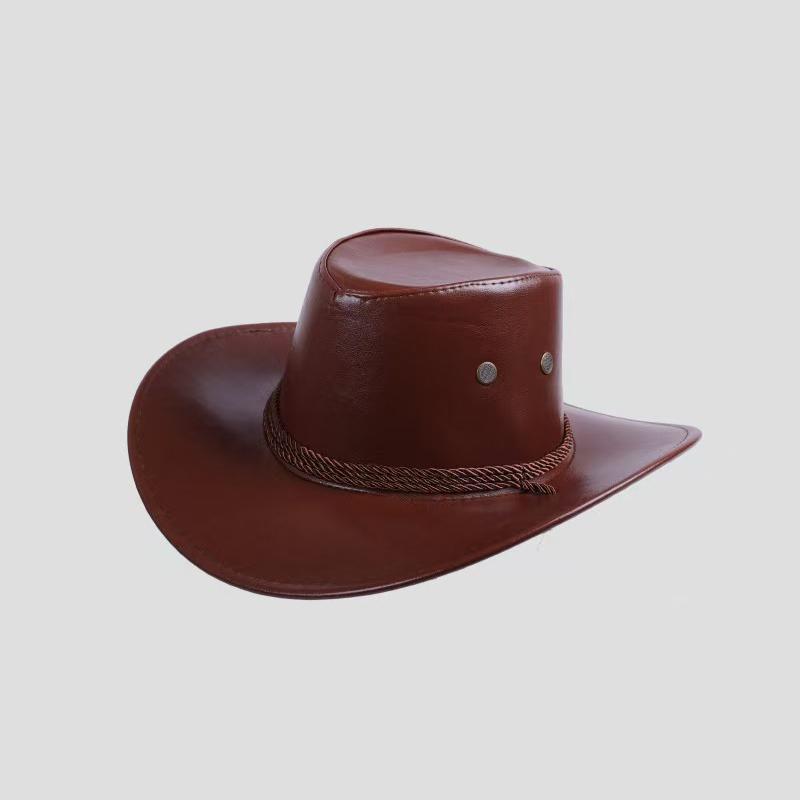 Leder Western Cowboyhut Stierkopf Zubehör Herren und Damen Cowboyhut Mode Reise Partyhut sombrero vaquero