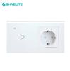 1 Gang EU Standard WiFi Smart Switch with WIFI USB Wall Socket, Tuya APP Remote Control Timer Power Outlet