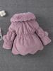 Girls' Autumn/Winter Faux Fur Pom-Pom Sweater Jacket