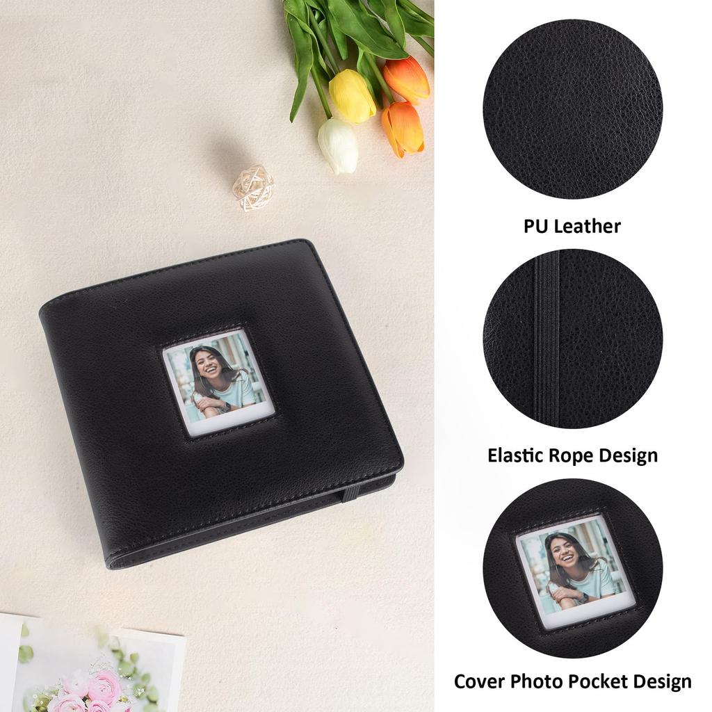 Kinokoo Polaroid GO 288-Taschen-Fotoalbum für Polaroid GO Sofortbildkamera, PU-Leder Großes Kapazitätsalbum für Polaroid GO Kamerafilm, 2,62 x 2,12 Zoll