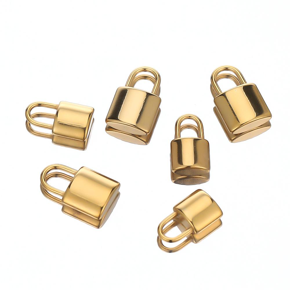 5pcs Stainless Steel Lock Charms for DIY Jewelry Making Necklace Hip Hop Pendant Findings PadLock Accessories Crafts Supplies