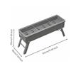 Long Rectangular Outdoor Grill Thickened Material Portable Briquette