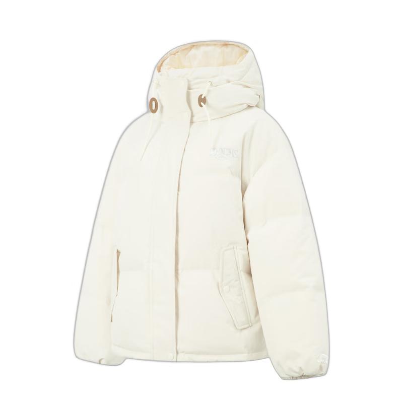 Li-Ning Women s Windproof Hooded Short Duck Down Jacket AYMV386 XXL