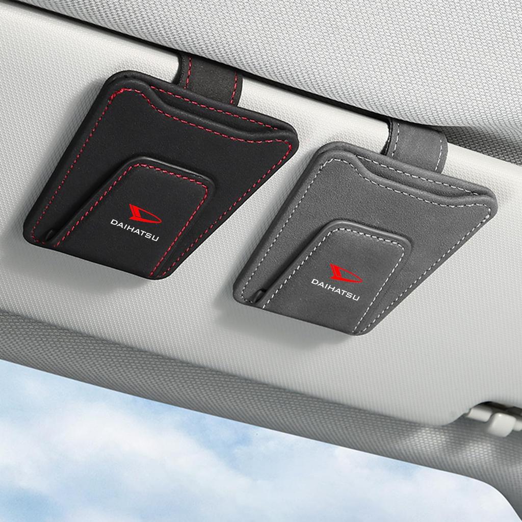 Fumezu Car Sunglasses Clip for Car Sunglasses Sun Visor Card and Eyeglasses Design with Magnetic Easy Fits Most Car Black Daihatsu, Holder, Holder,