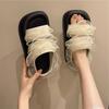European Station high-luxury slippers women's 2025 summer new beach heightening outer wear versatile stepping on shit thick-bottomed cool slippers