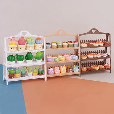 Scaffale Espositivo per Casa delle Bambole 1/12 Rastrelliera per Pane Supporto per Fiori Modello Mini Mobili Decorazione Accessori per Casa delle Bambole