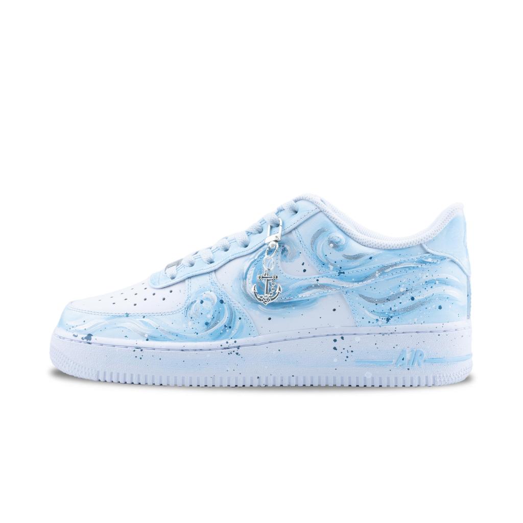 Nike Air Force 1 Starfall Jian Ware Rezistente la Alunecare Rezistente la Abraziune Pantofi de Skateboard Low top Unisex Albastru Cer CW2288-111(Echipa626-)