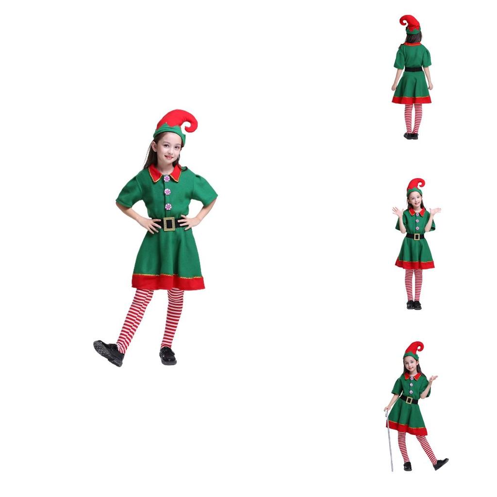 Stylish Christmas Elf Cosplay Costume For Festive Parties Xmas Role-play