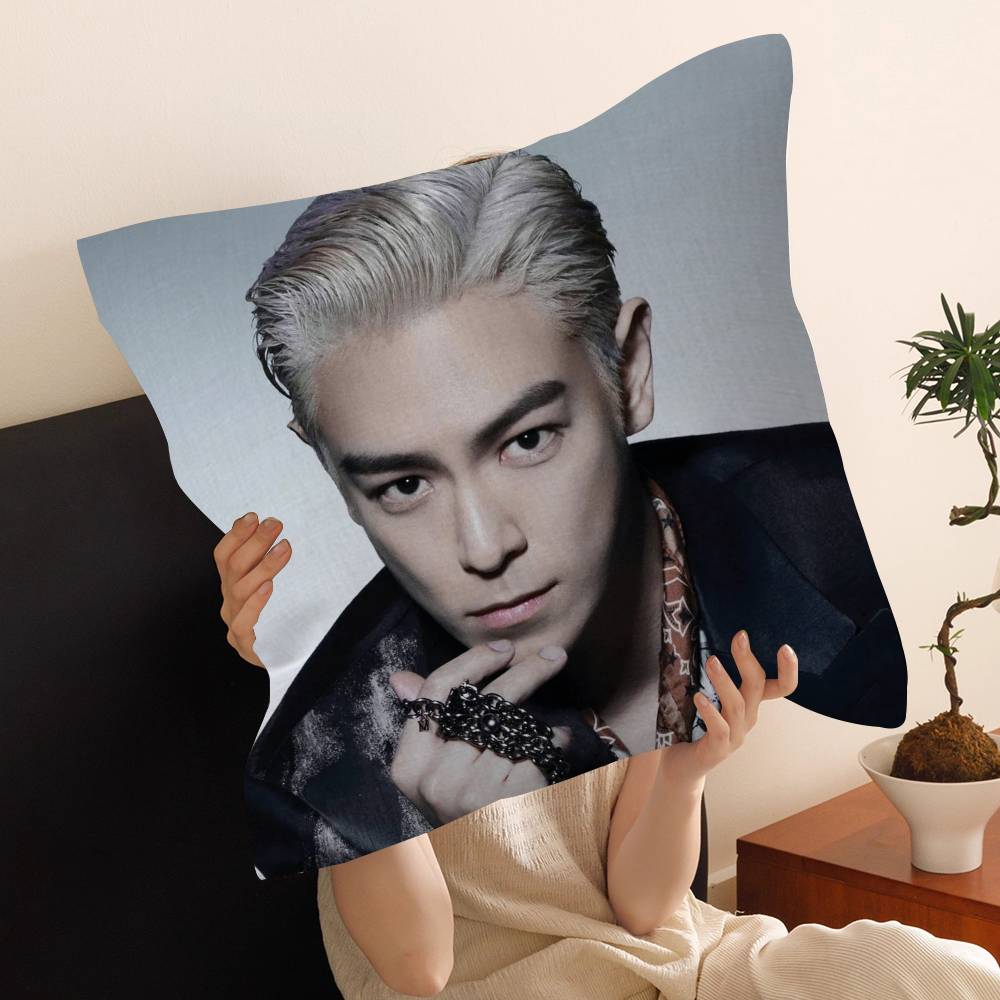 Korean Celebrity Singer T-TOP Pillow Cover Sofa Cushion Cover Home Room Decoration Children Gift