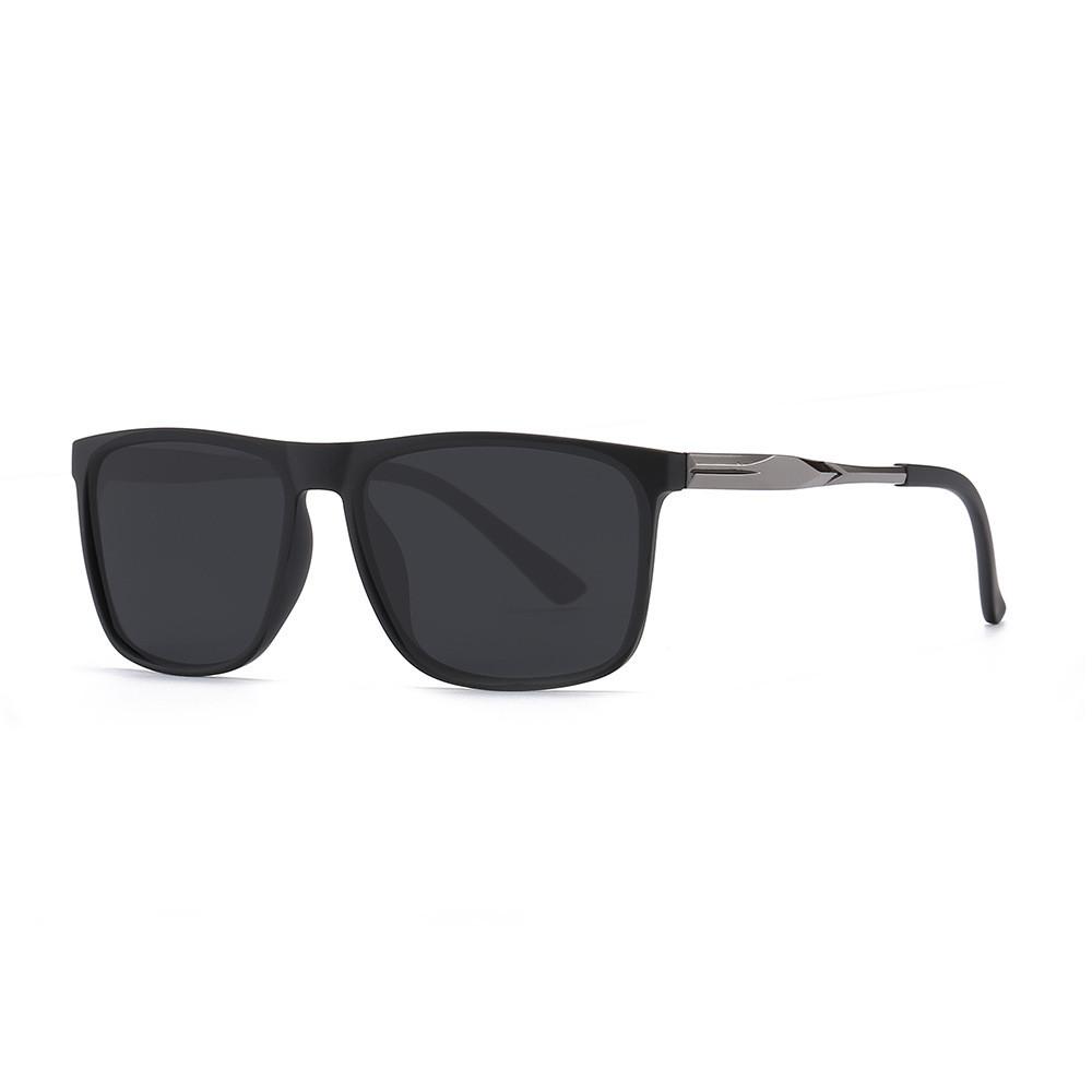 Mens Polarized Uv400 Square Frame Sunglasses For Driving And Outdoor Activities Black Gray