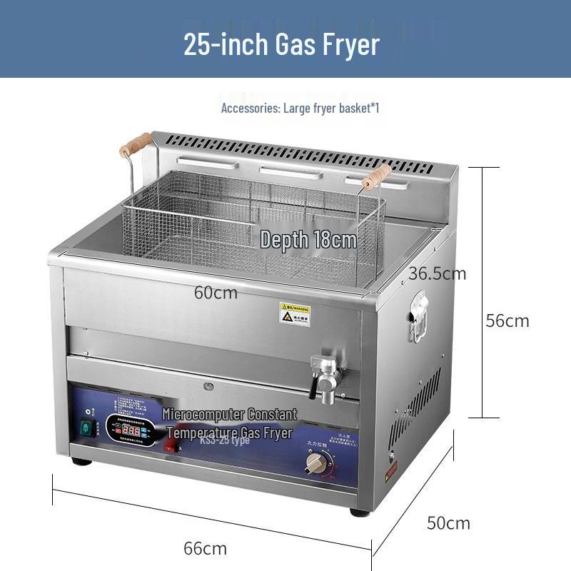 OLOEY Commercial Digital Gas Fryer