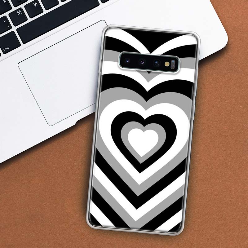 Fashion Purple Heart Swirl Circle Phone Case For Samsung Galaxy M21 M12 M31S M32 M51 M52 Note 20 Ulte 10 Plus 9 8 J4 J6 + J8 M11