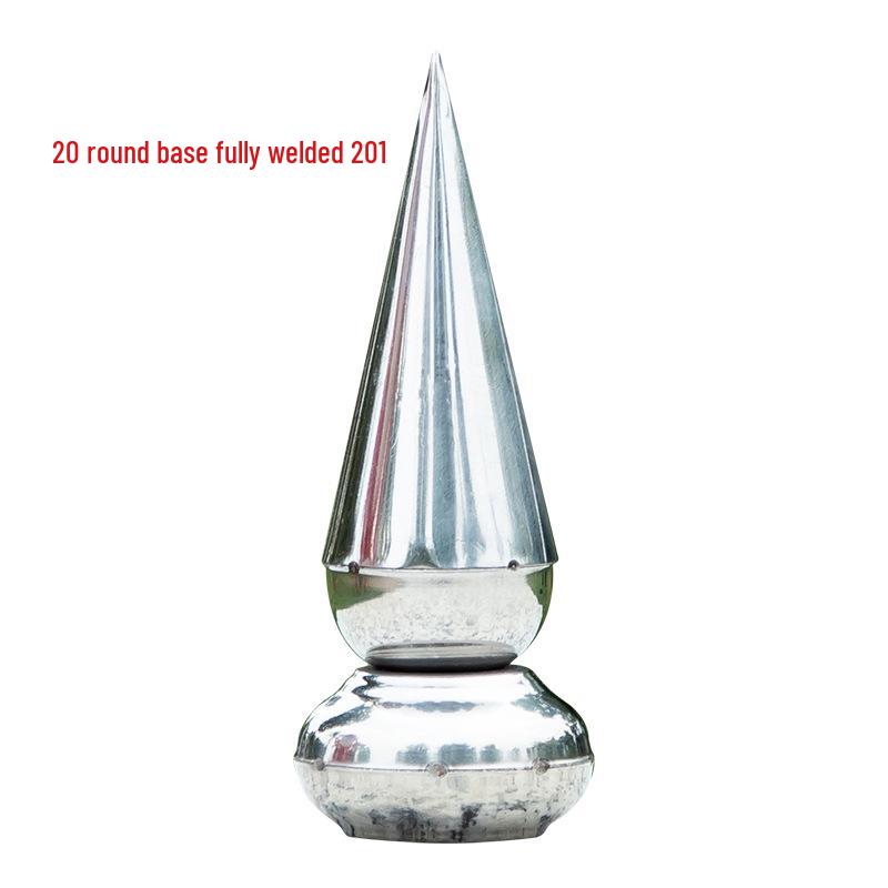 Anti-Theft Stainless Steel Conical Spearhead Fence Decoration for Courtyard Gates, 201/304 Grade.