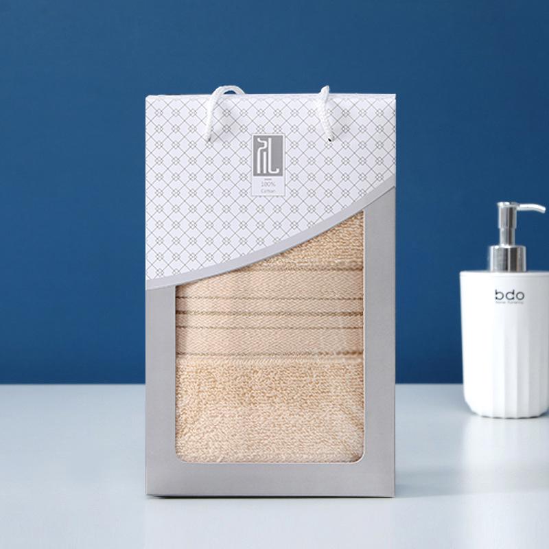 Gold Thread Thick Combed Cotton Towel Gift Set - 32-Strand Absorbent Face Towels