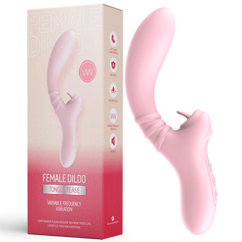 Rhythmic Tongue Licking Slapping Vibrator Female Rechargeable Masturbator Vibrator Adult Erotic Sex Products