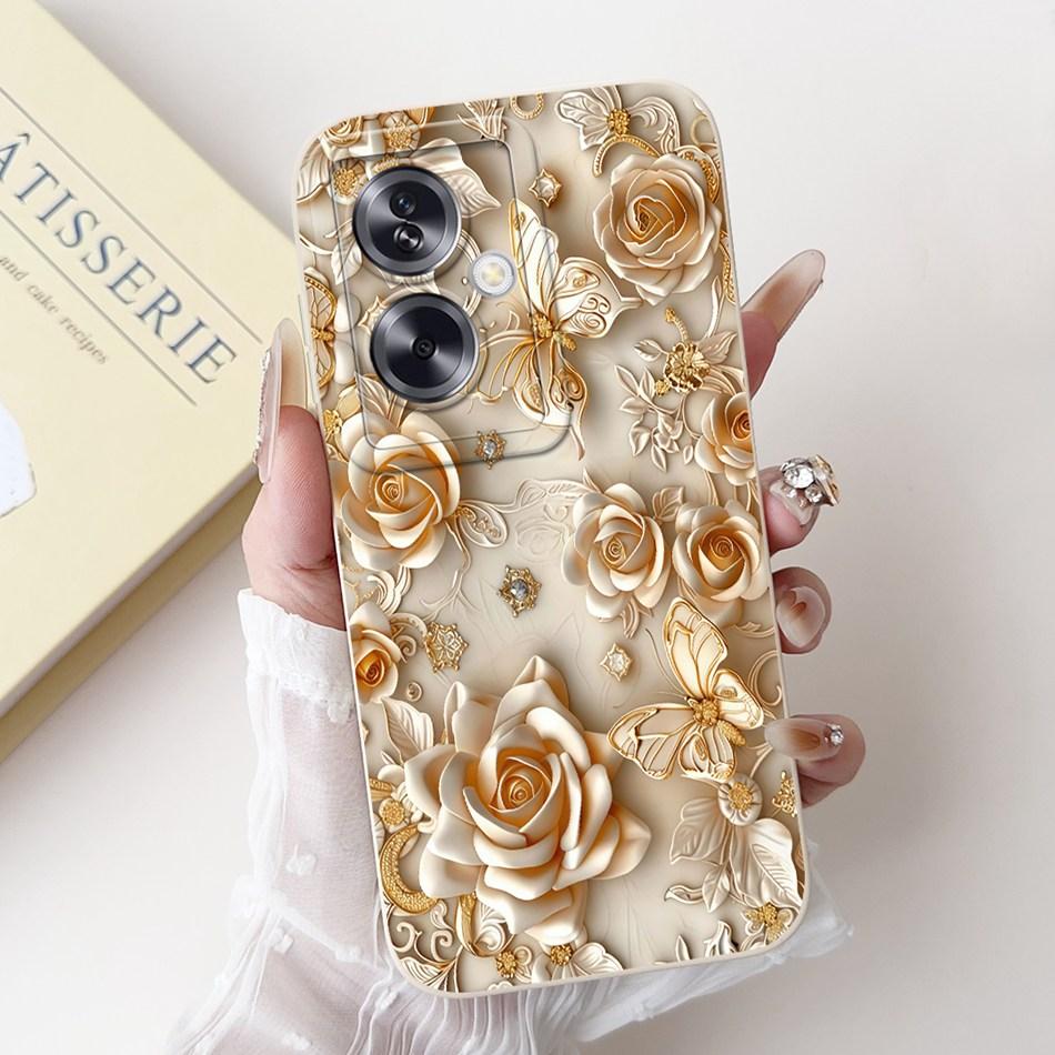 For OPPO A79 5G Beautiful Bow Rose Painting Phone Case For Oppo A79 5G CPH2553 CPH2557 Shockproof Soft Silicone Cases