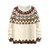 Women's Casual Long Sleeve Christmas Print Neck Knit Sweater