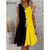 2026 Summer Printed Dresses Women's Fashion Sleeveless Holiday Beach Casual O Neck Party Vests Plus Size Dresses Loose Sundress