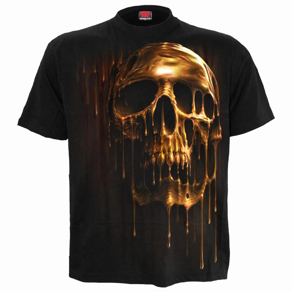 Spiral Direct Unisex Adult Dripping Gold T-Shirt